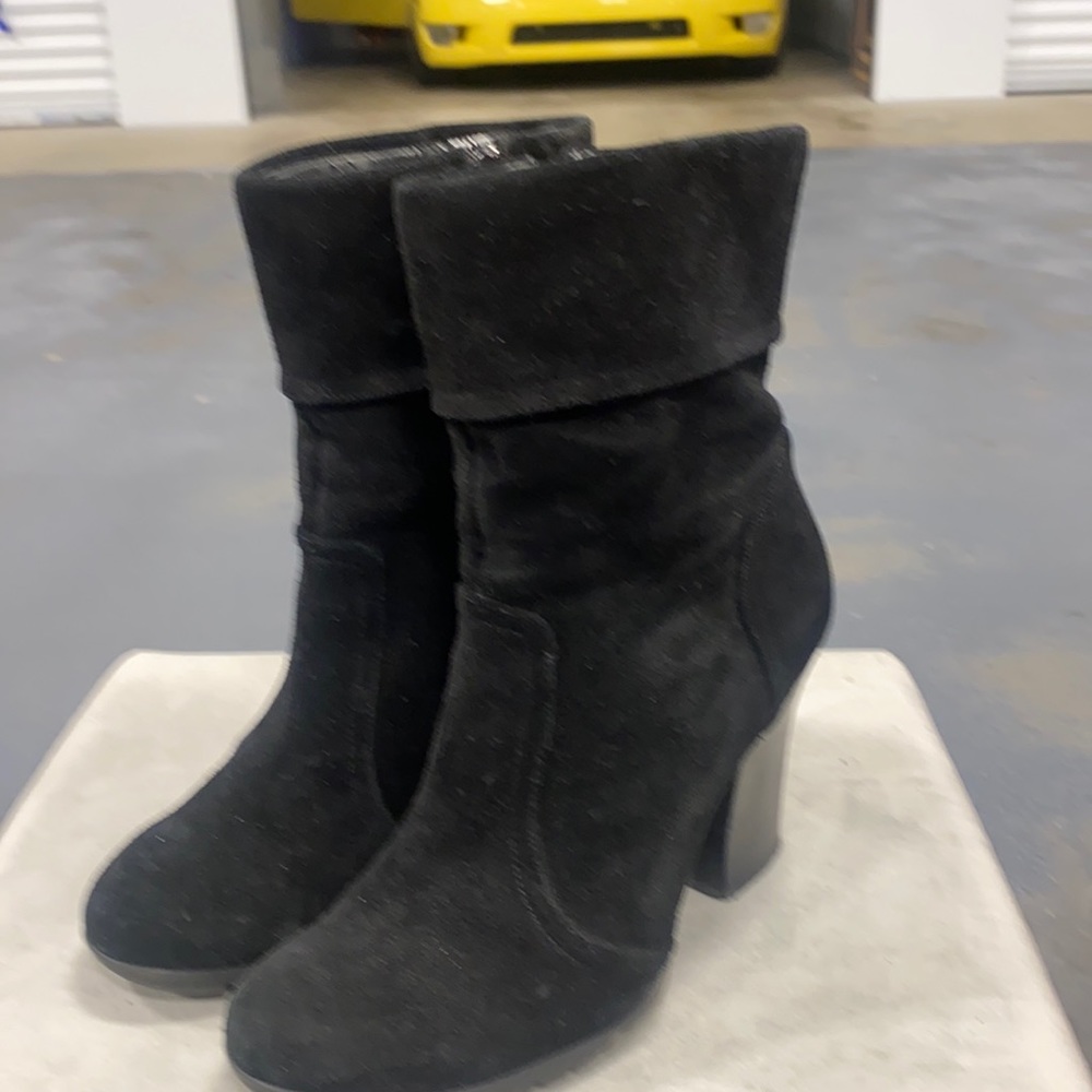 Black Genuine black suede ankle boot by a.n.a. Size 7.5